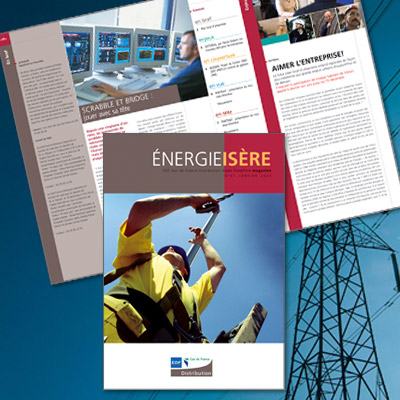 journal interne, EDF - Distribution Alpes Dauphin, bienvenue sur mars agence communication grenoble, lyon, valence, chambery, annecy