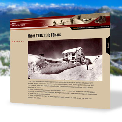 site internet, Muse d'Huez et de l'Oisans, bienvenue sur mars agence communication grenoble, lyon, valence, chambery, annecy