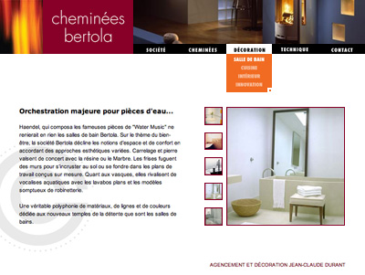site Internet, Chemines bertola, bienvenue sur mars agence communication grenoble, lyon, valence, chambery, annecy