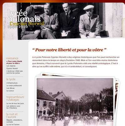 site Internet, Lyce Polonais Cyprian Norwid, bienvenue sur mars agence communication grenoble, lyon, valence, chambery, annecy
