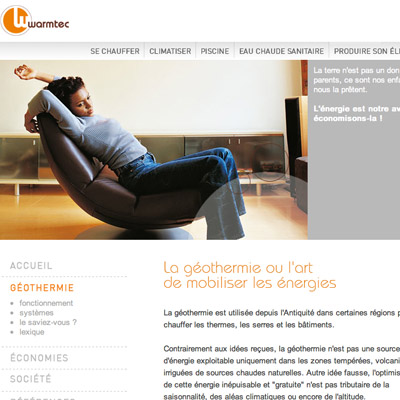 site web, Warmtec, bienvenue sur mars agence communication grenoble, lyon, valence, chambery, annecy