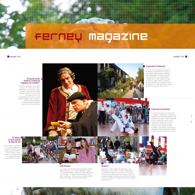 journal municipal, Mairie de Ferney-Voltaire, bienvenue sur mars agence communication grenoble, lyon, valence, chambery, annecy