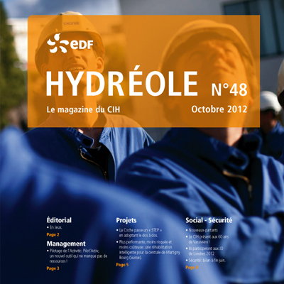 journal interne, EDF - CIH, bienvenue sur mars agence communication grenoble, lyon, valence, chambery, annecy
